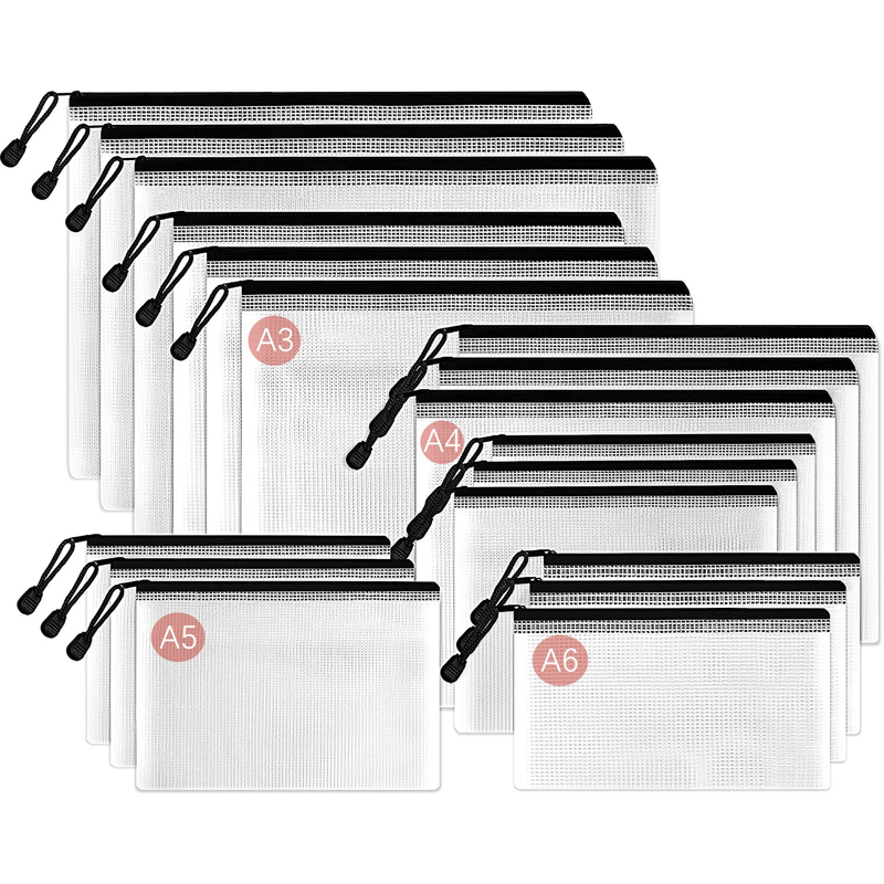 Mesh Zipper Storage Bag Docume - Portfolio Folder Zip review and price