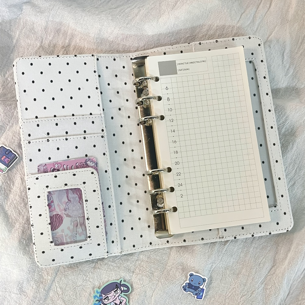 A6 Polka Dot Cloth Binder Note - Graph Paper Pad review and price