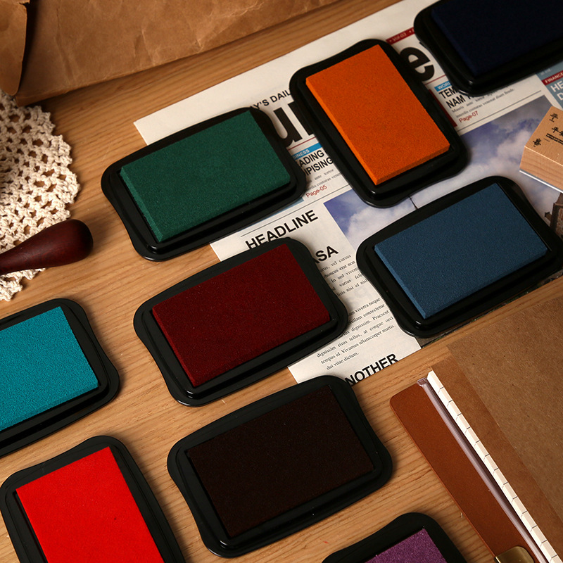 12 Colors Vintage Solid Color  - Self Inking Stamp review and price